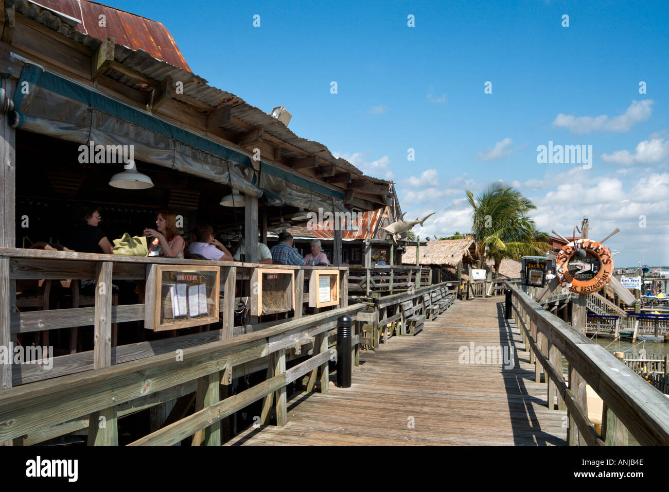 Sculley's Dockside Grille on the boardwalk at John's Pass, Madeira