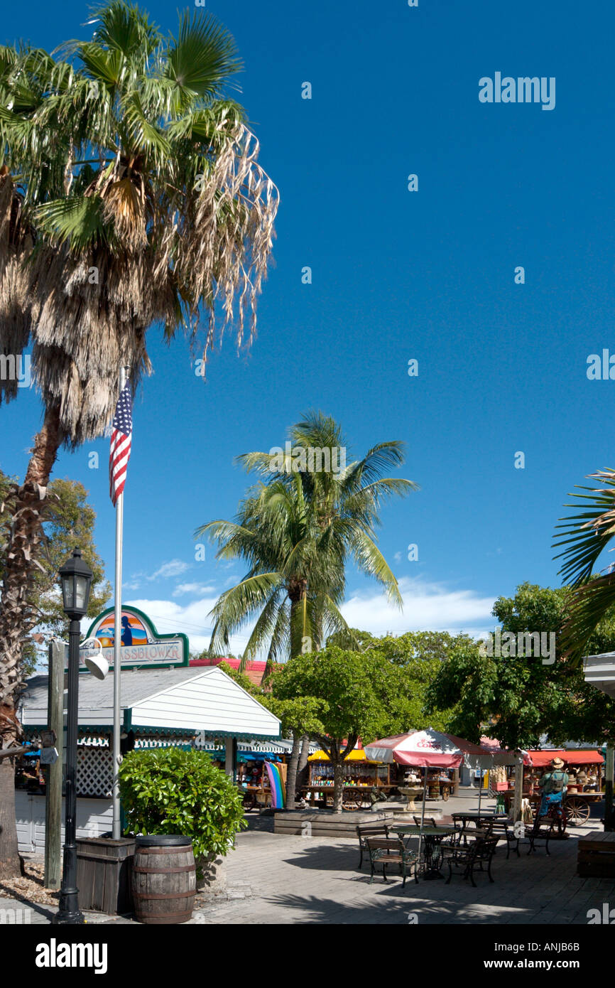 Mallory Square in the Historic Old Town, Key West, Florida, USA Stock