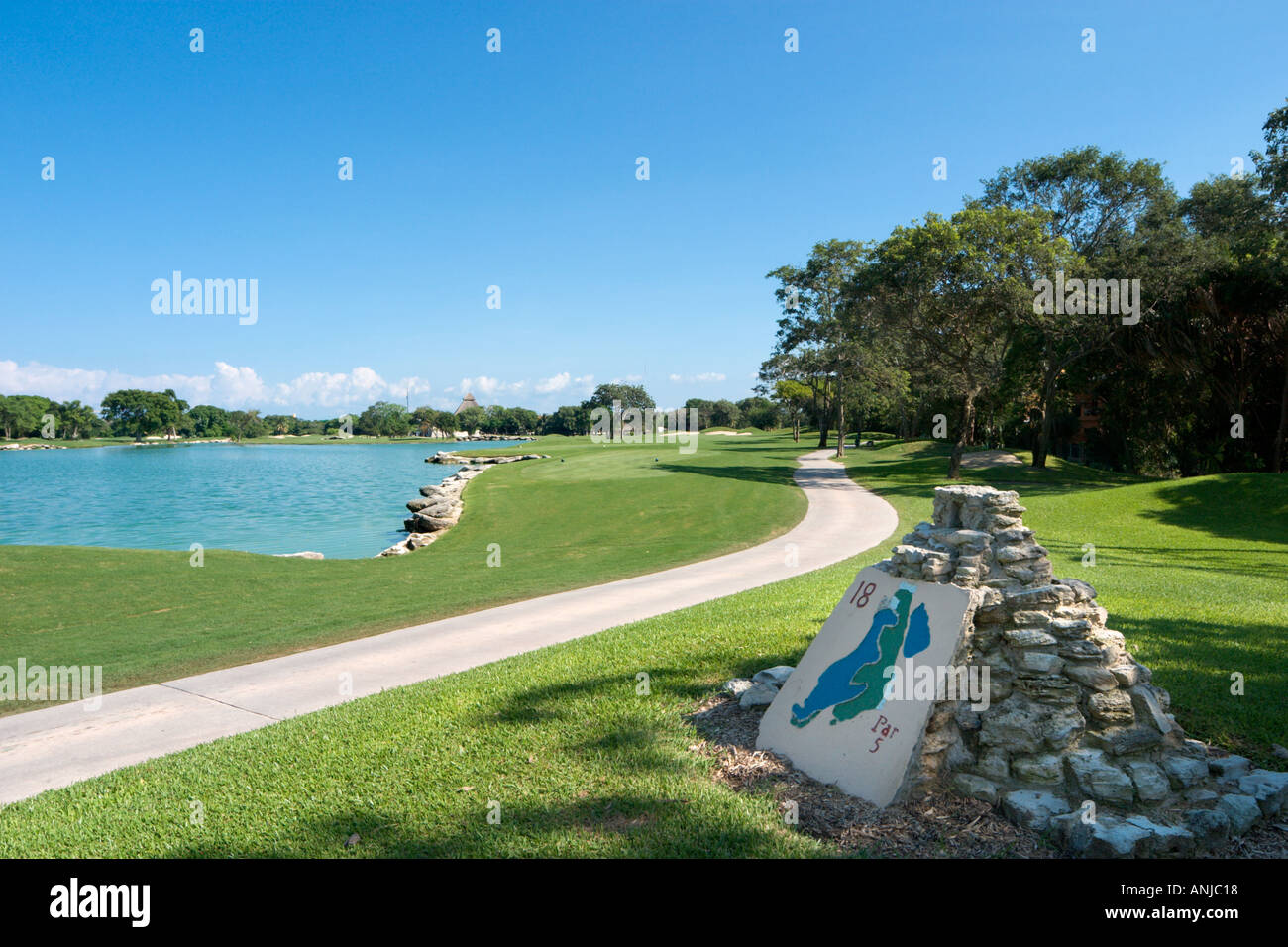 Golf Course at Playacar, Playa del Carmen, Riviera Maya, Yucatan Peninsula,  Mexico Stock Photo - Alamy