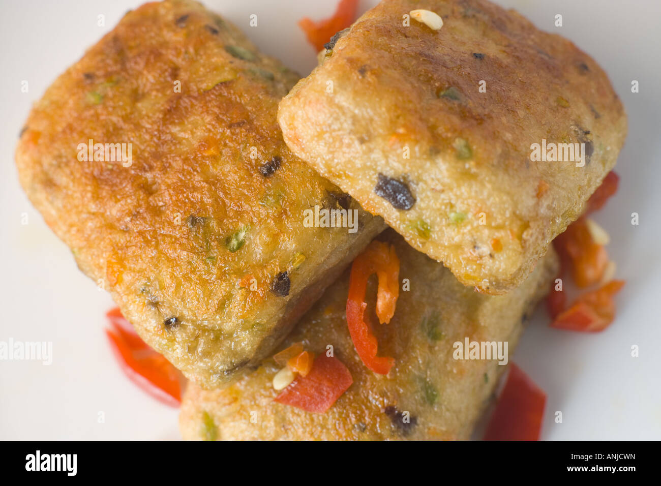 Malaysian deepfried fish cakes Stock Photo Alamy