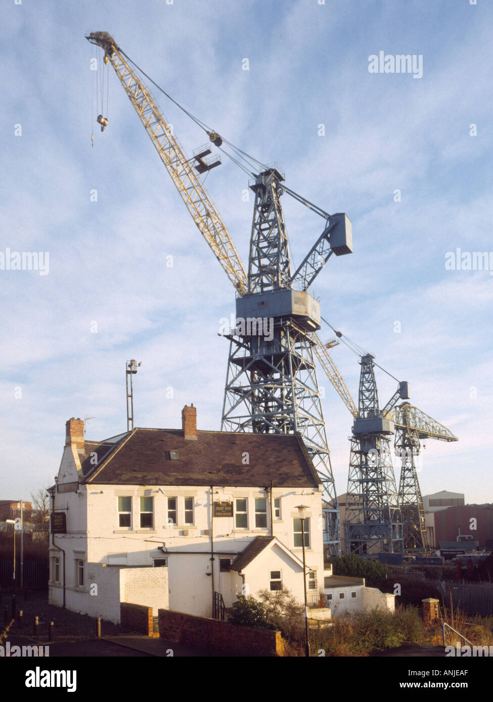 The Ship In The Hole pub next to Swan Hunters shipyard Wallsend on Tyne ...