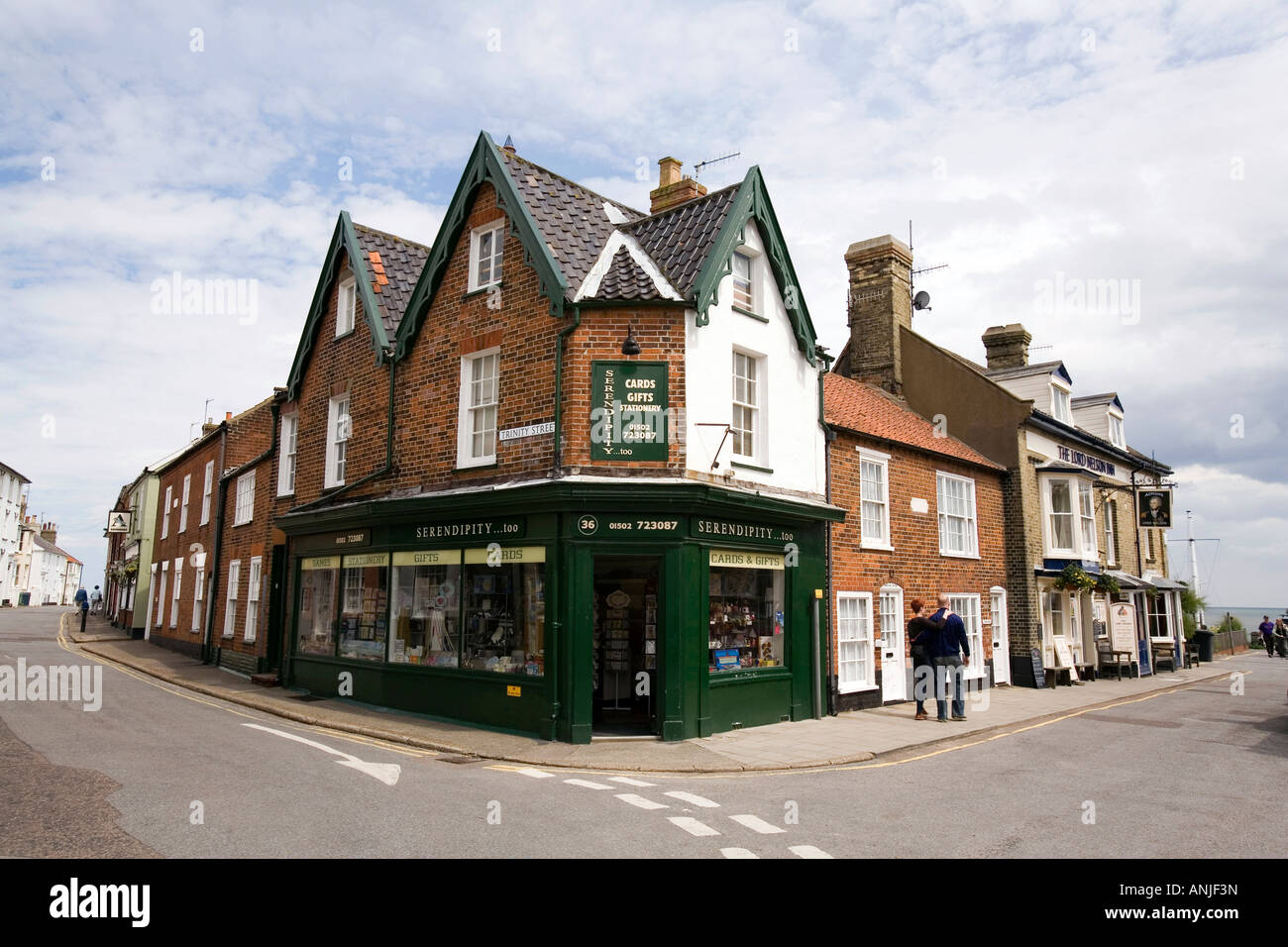 UK Suffolk Southwold East Street Trinity Street junction and Lord