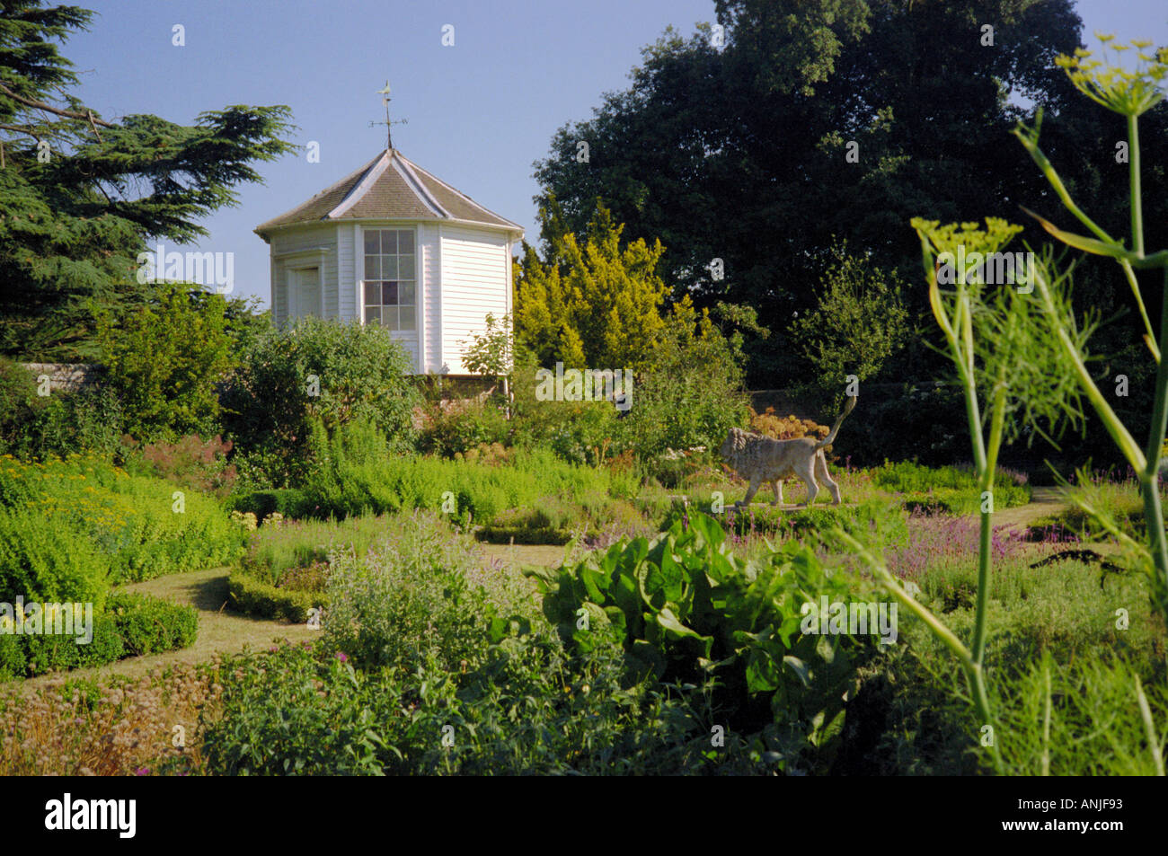 Wellingham Walled Herb Garden Wellingham Nr Lewes East Sussex England Stock Photo