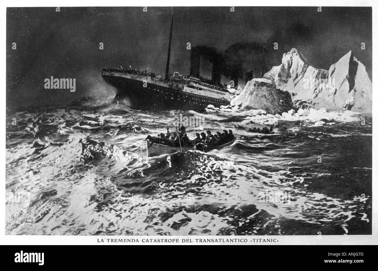 Titanic-Original luggage label, recovered from Titanic wreck Stock Photo -  Alamy