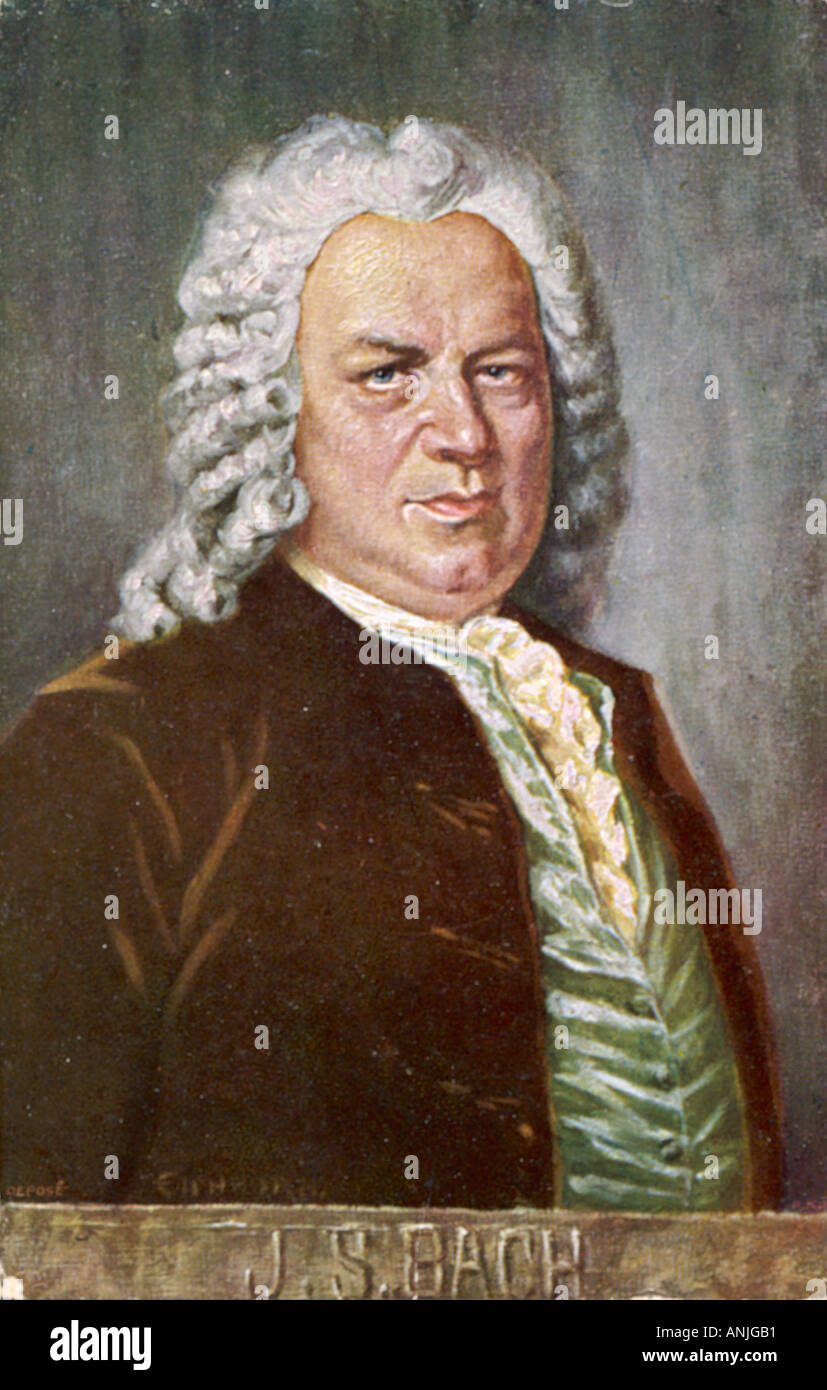 J S Bach Portrait Stock Photo