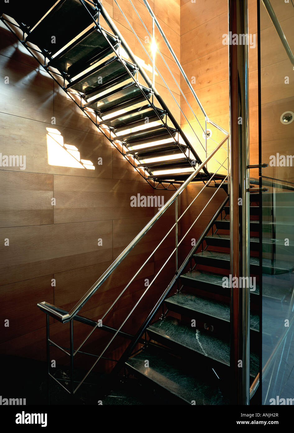 Partial view of a stairway Stock Photo