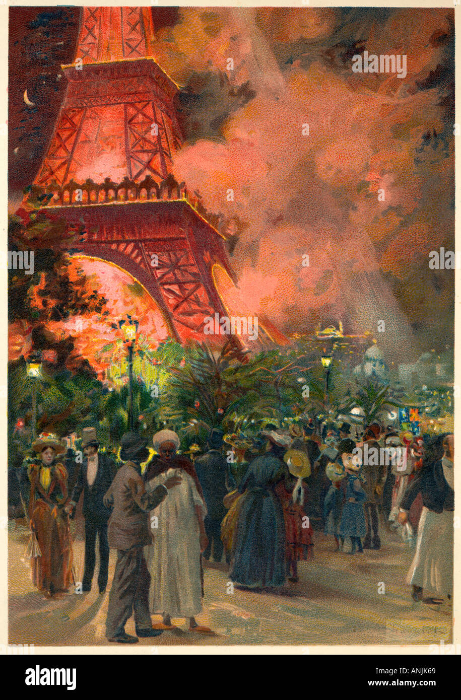 Paris Eiffel Tower 1889 Stock Photo