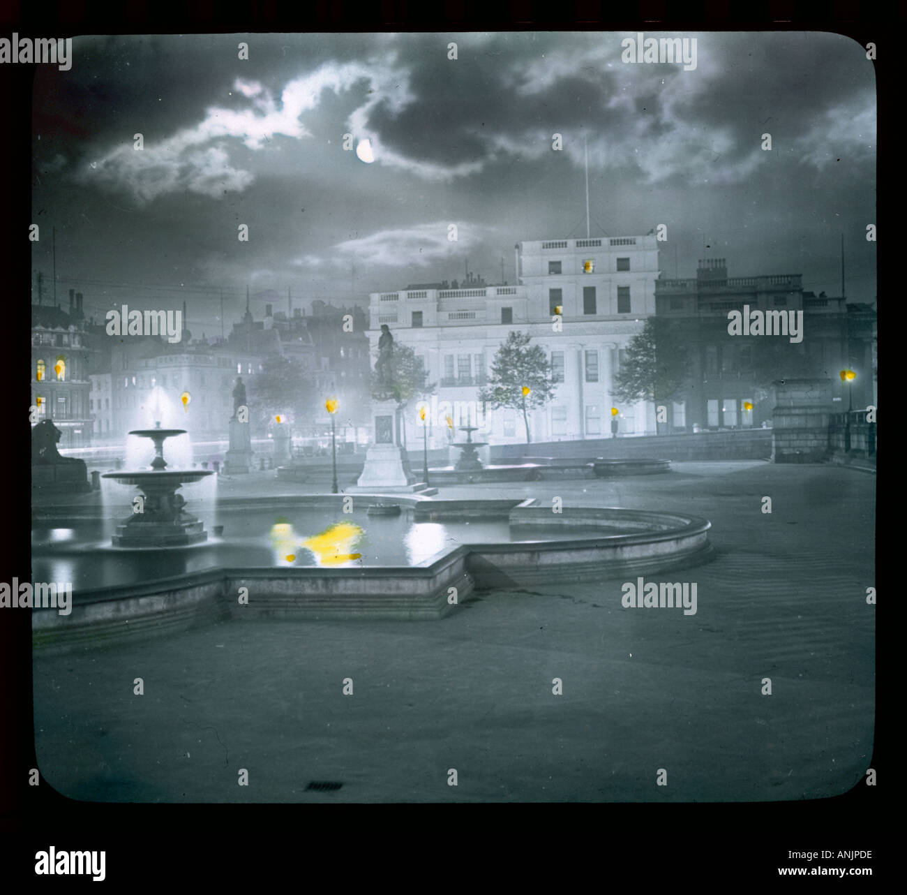 Trafalgar Lantern Slide Stock Photo