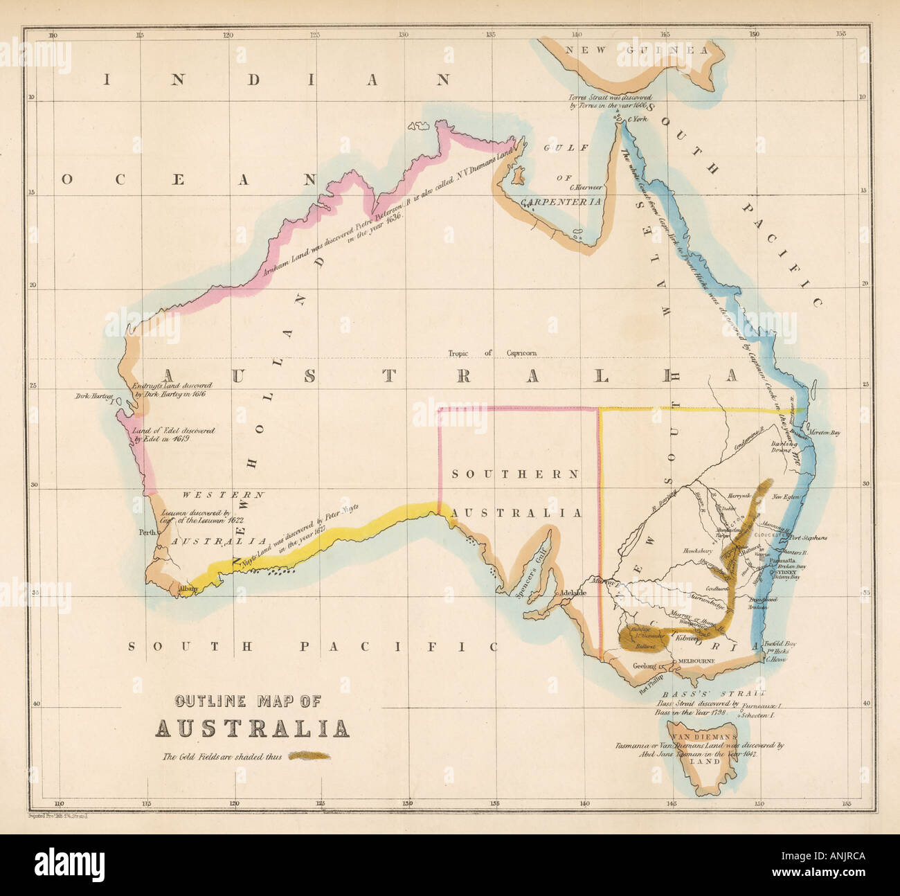 gold rush migration map