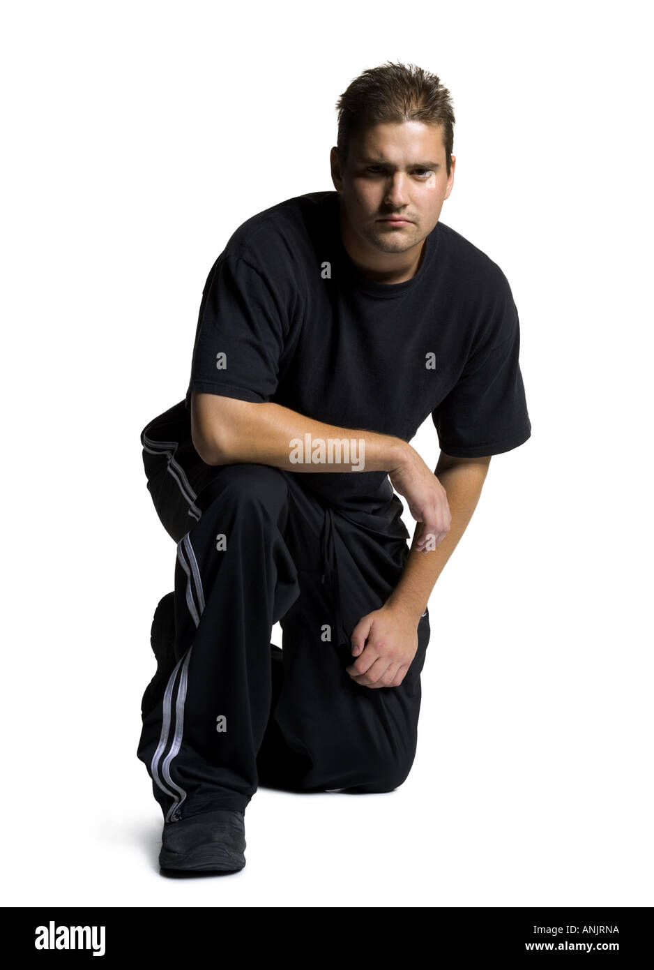 Kneeling silhouette hi-res stock photography and images - Alamy