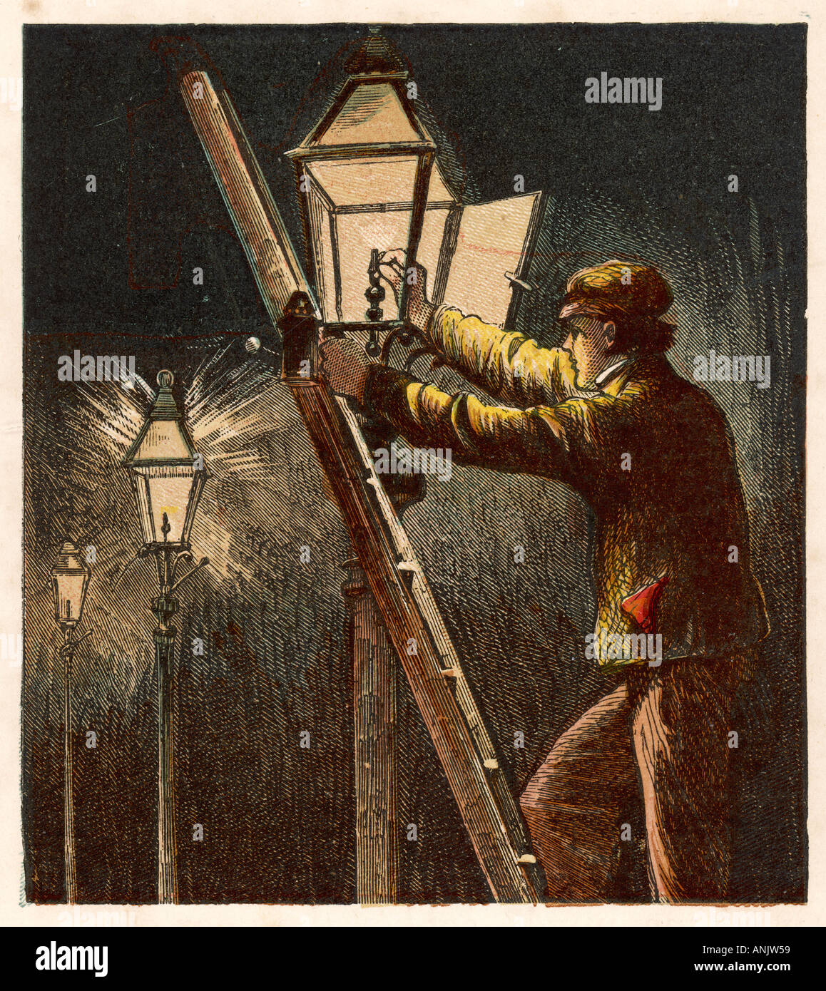 Gas Light Lamplighter Stock Photo 5075288 Alamy