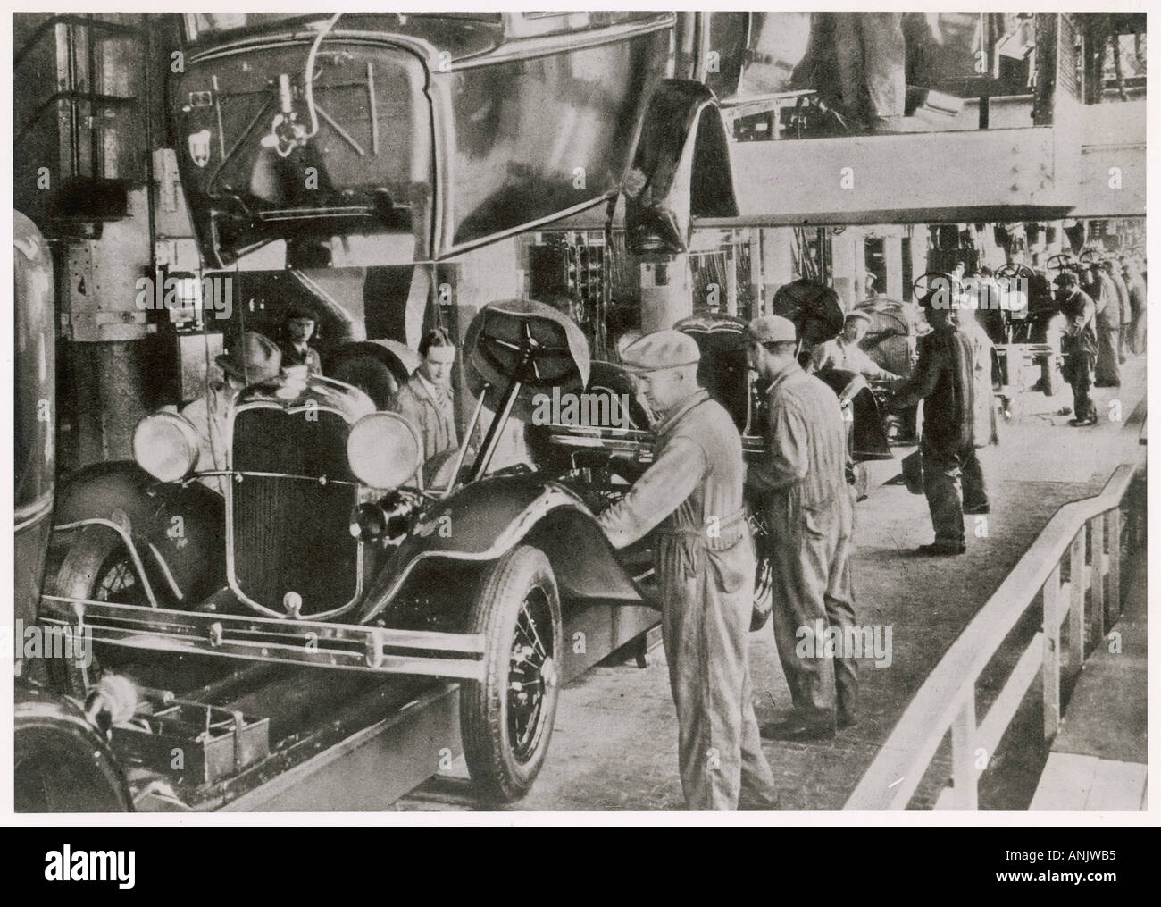 Ford Assembly Line 1929 Stock Photo