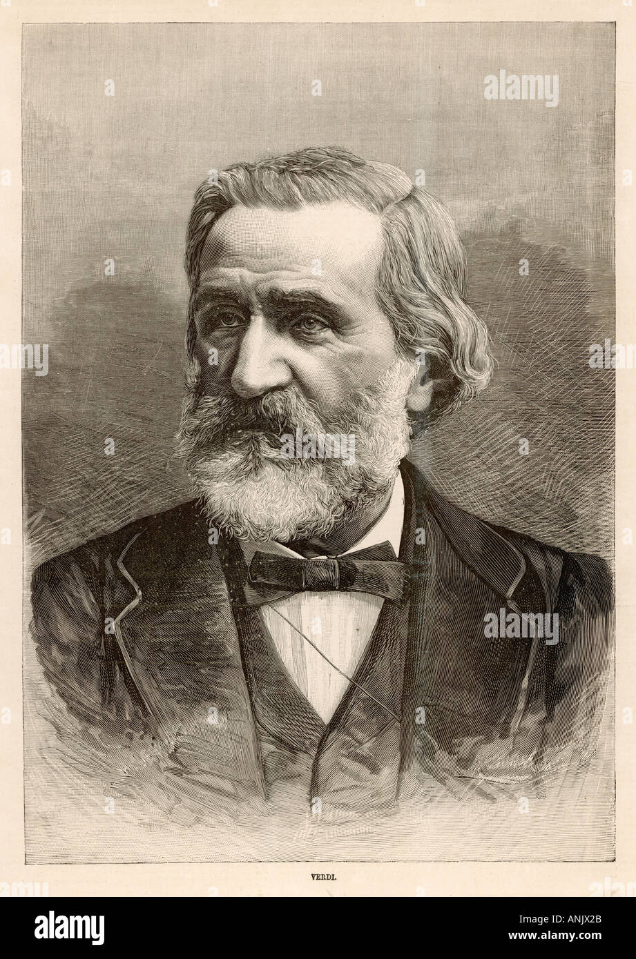 Giuseppe Verdi Portrait Stock Photo