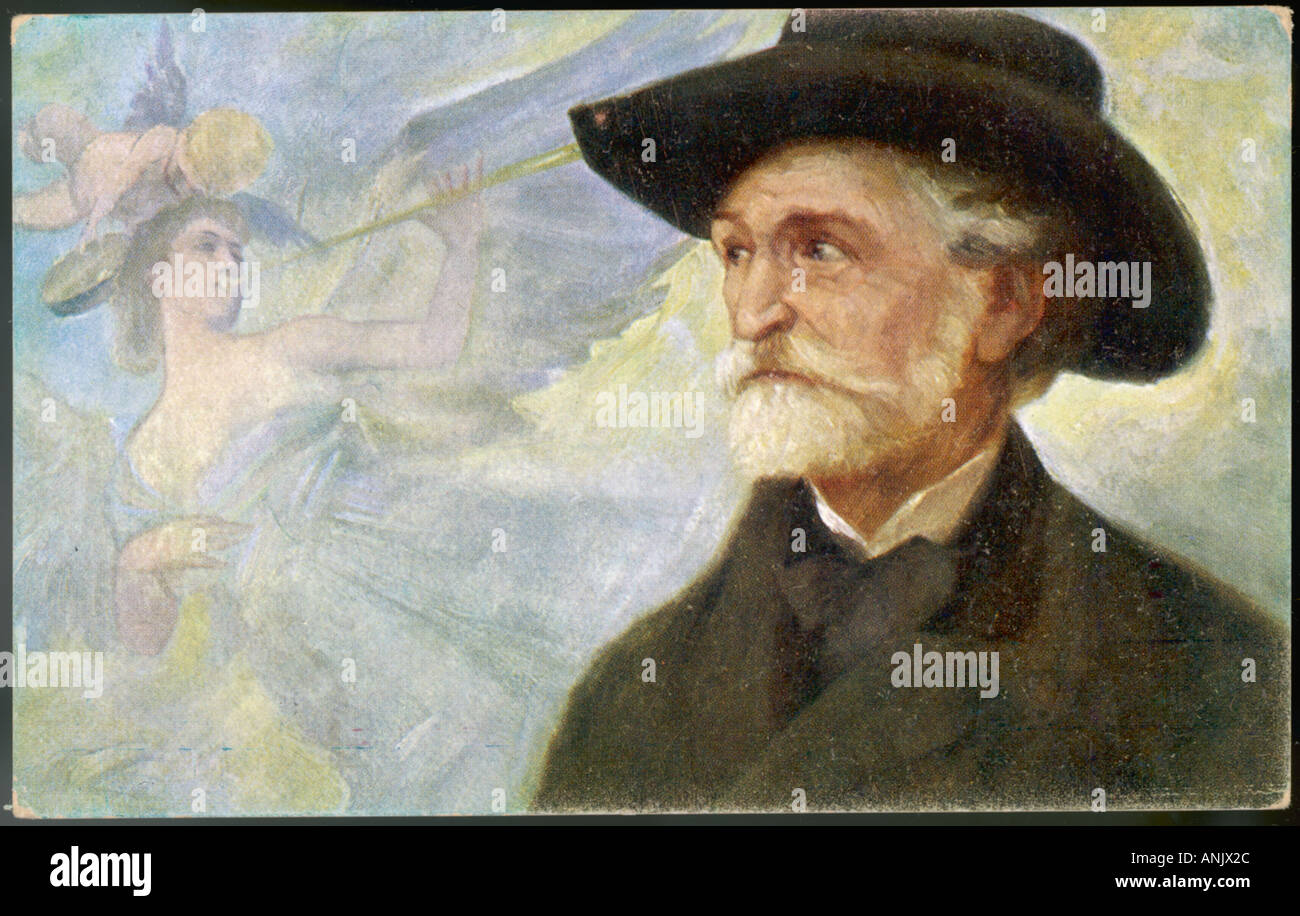 Giuseppe Verdi Postcard Stock Photo