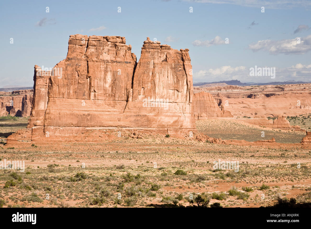 Tower of Babel and The Organ Rock formation in Arches National Park