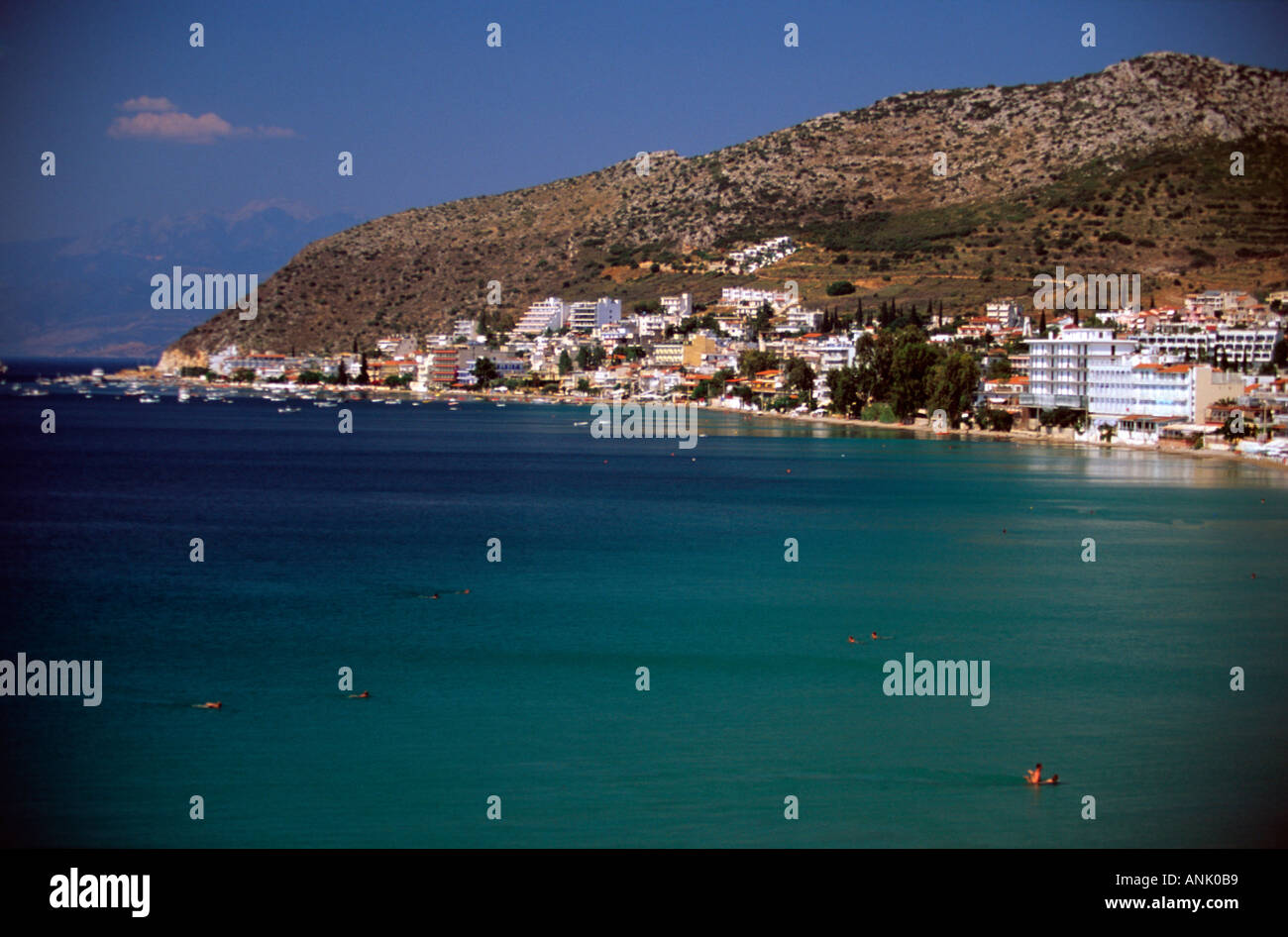 greece argolis peloponnese nafplio the beach at tolon Stock Photo