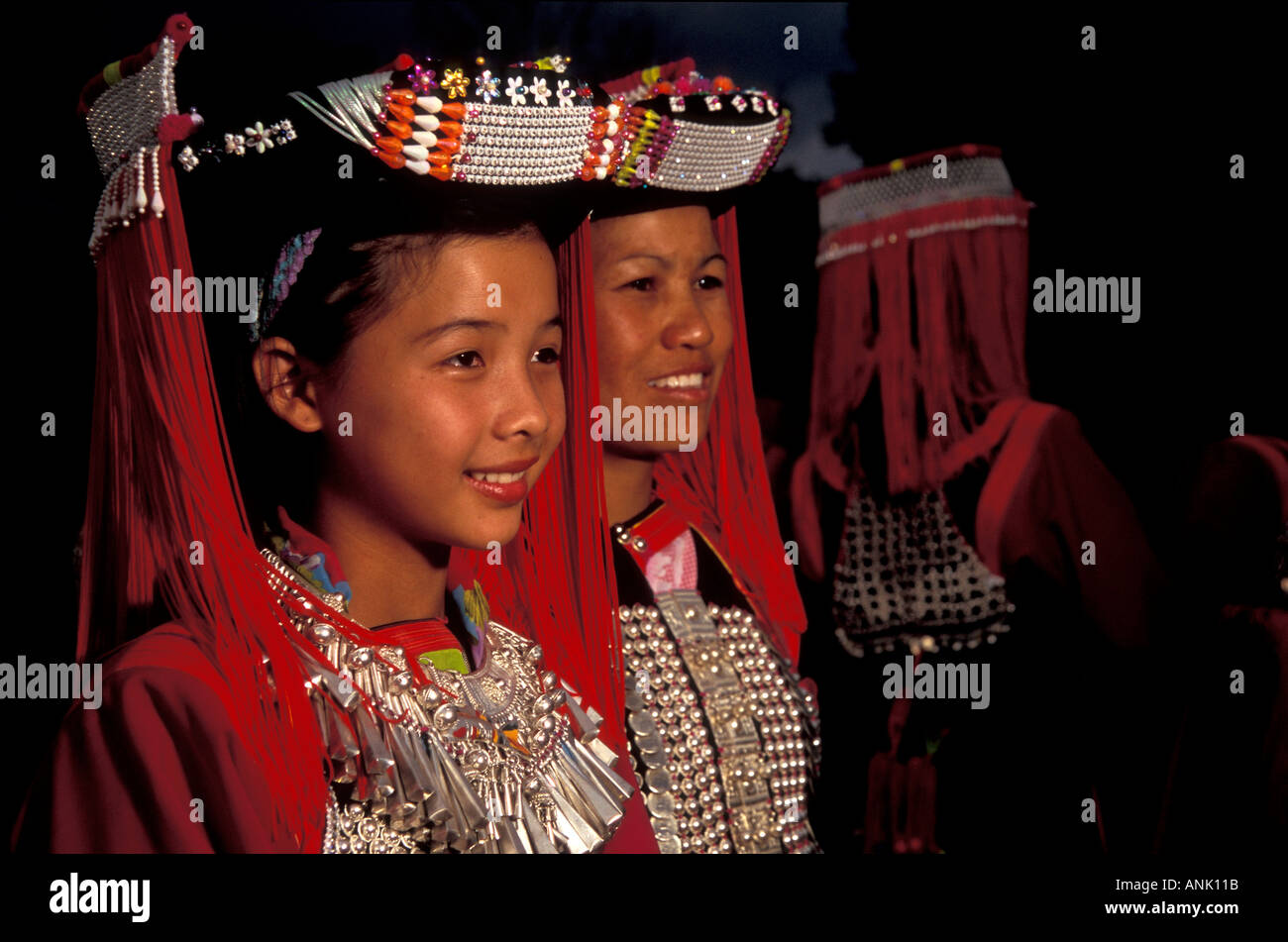 Lisu women in ceremony dressing Thailand Stock Photo - Alamy