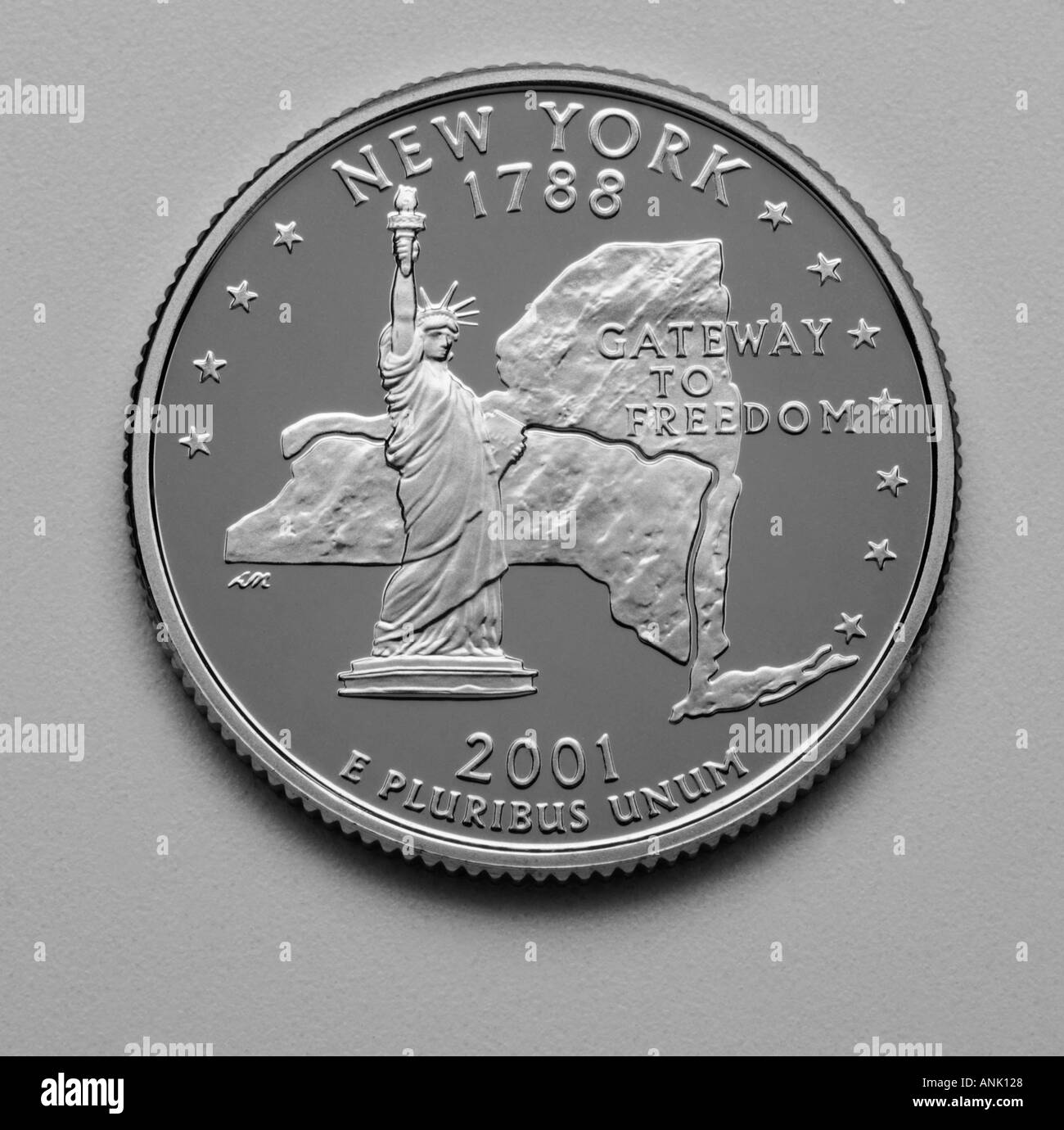 New York State quarter 2001 Stock Photo - Alamy