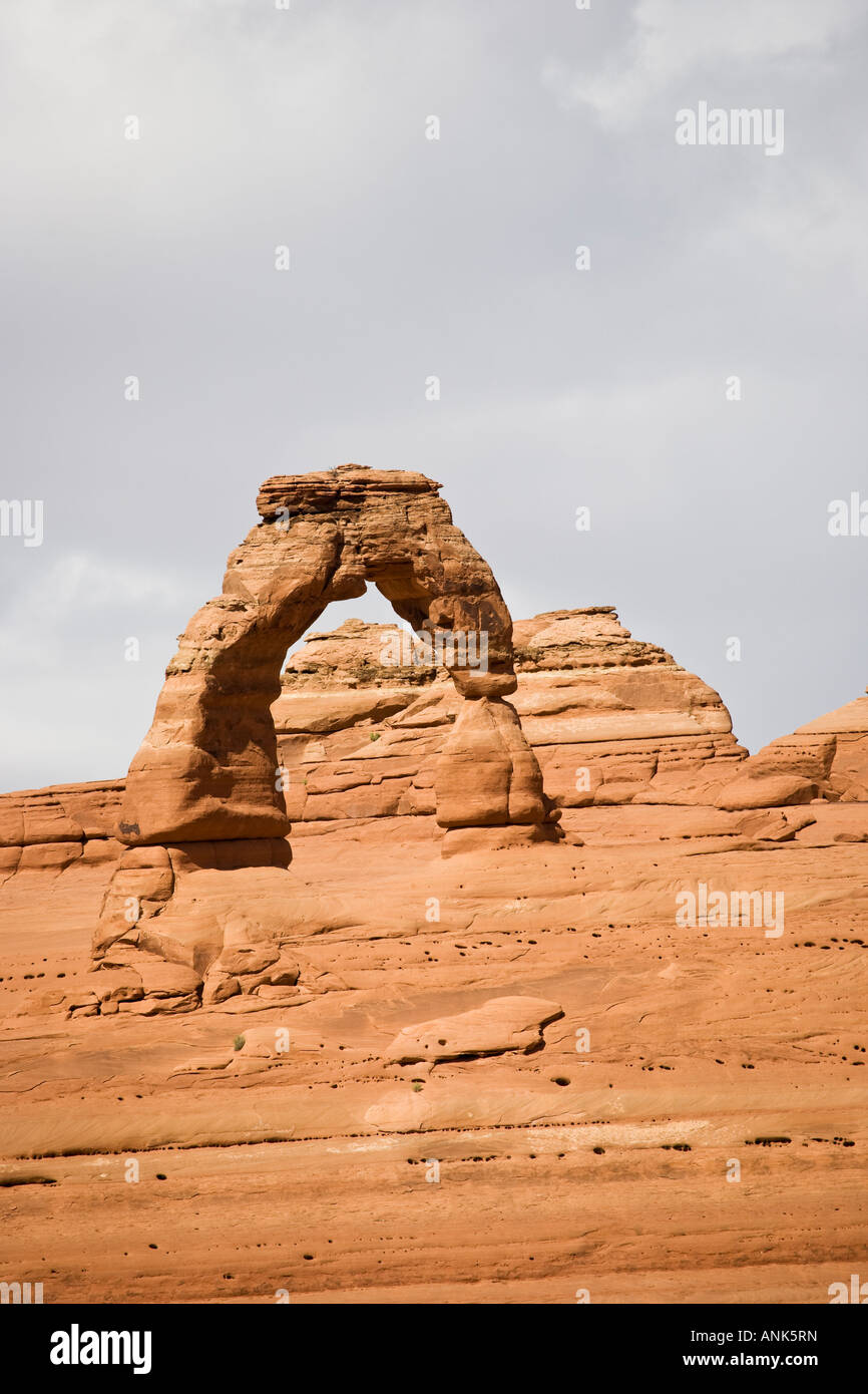 Delicate Arch - Rock formation in Arches National Park in Utah, USA Stock Photo