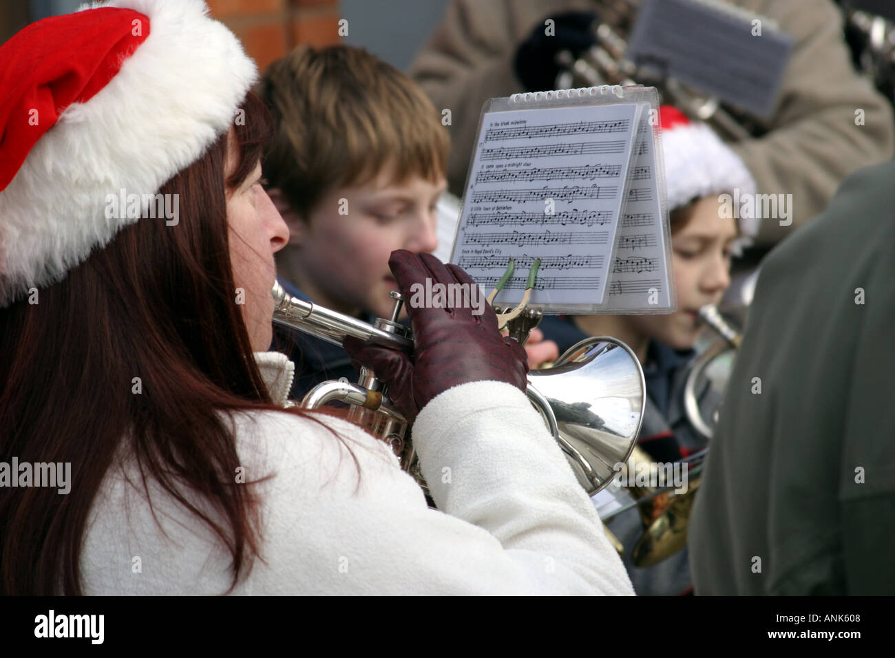 Brass band playing christmas carols hires stock photography and images