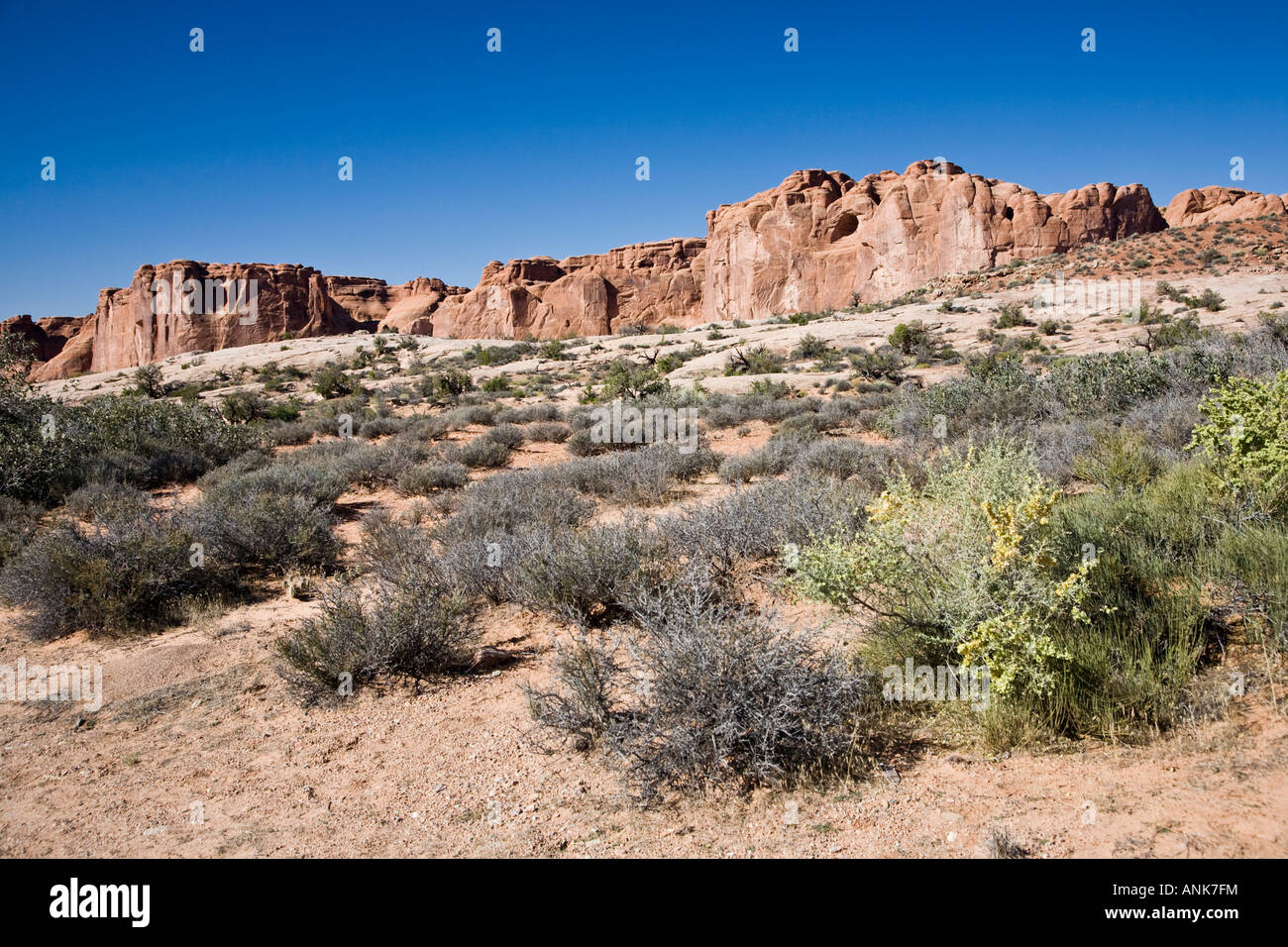 The Great Wall - Rock formation in Arches National Park in Utah, USA Stock  Photo - Alamy