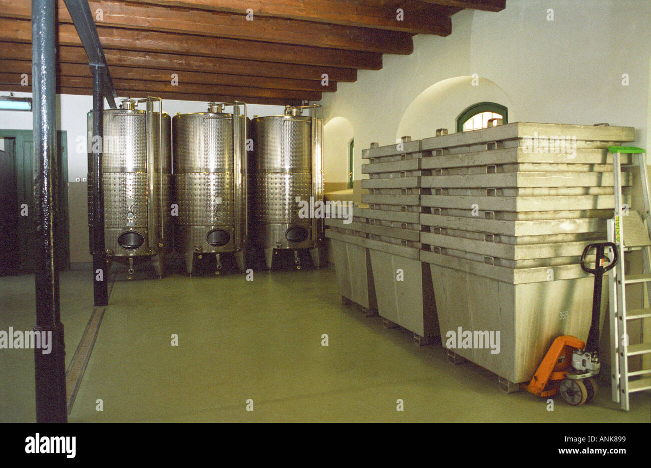 The Kiralyudvar winery in Tarcal inside the wine making facility
