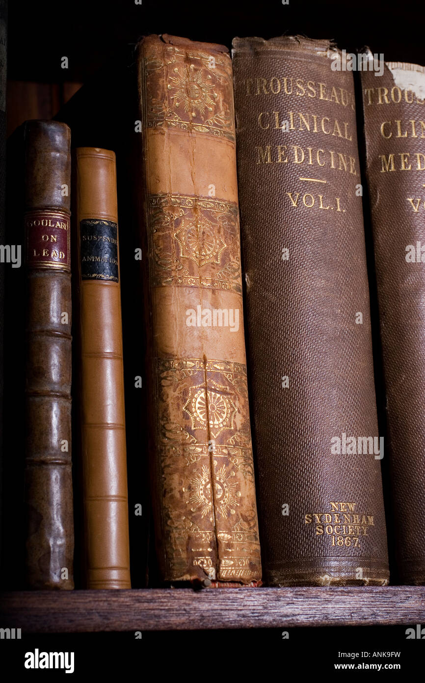 medical book collection Stock Photo