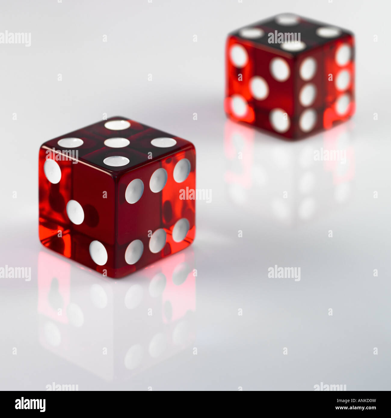Two large dice Stock Photo Alamy