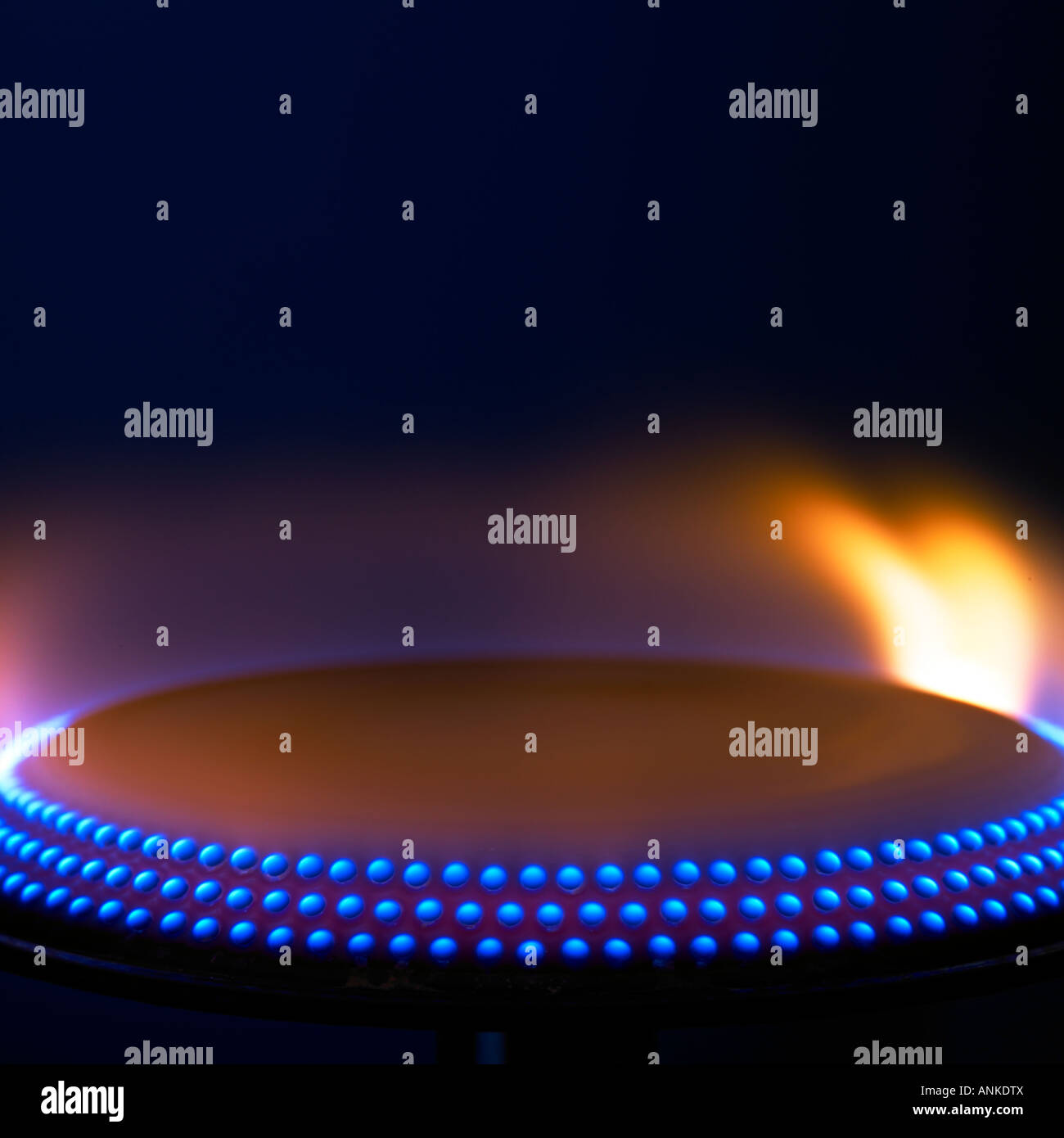 Close up of gas stove burner Stock Photo