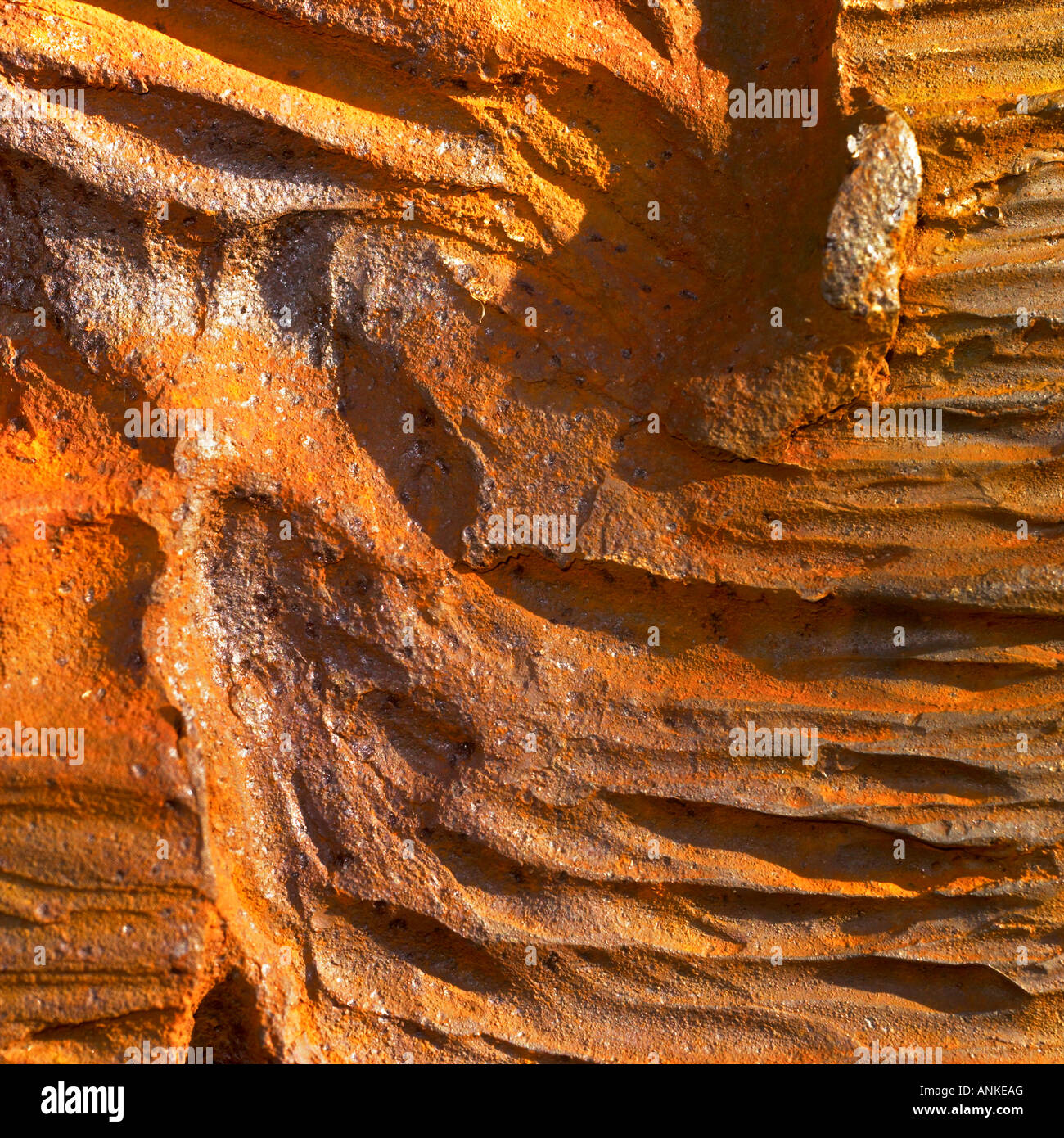Rusty surface of metal meteor Stock Photo