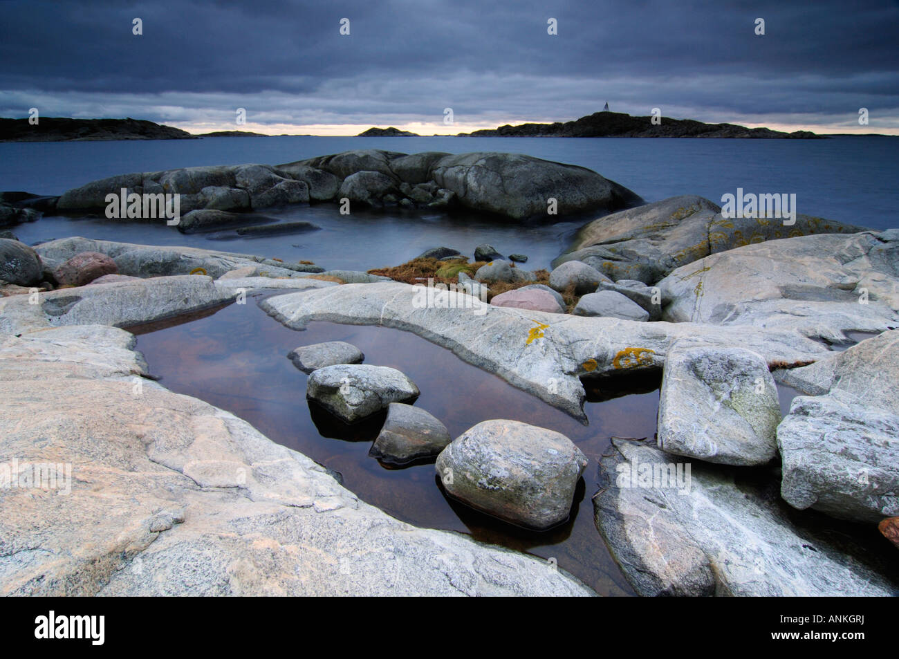 Coastal landscape outside Gothenburg Stock Photo