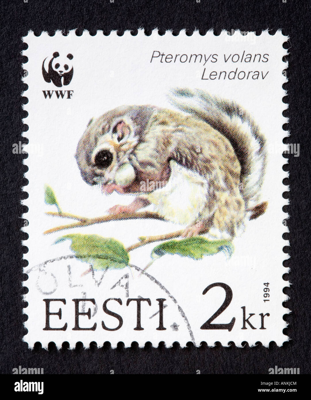 Estonian postage stamp Stock Photo