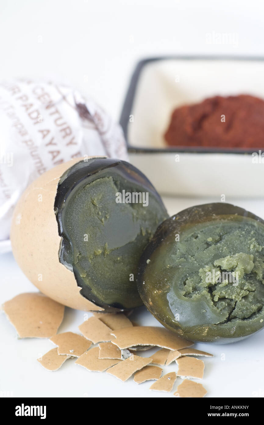 Century eggs, thousand year old eggs, preserved eggs Stock Photo Alamy