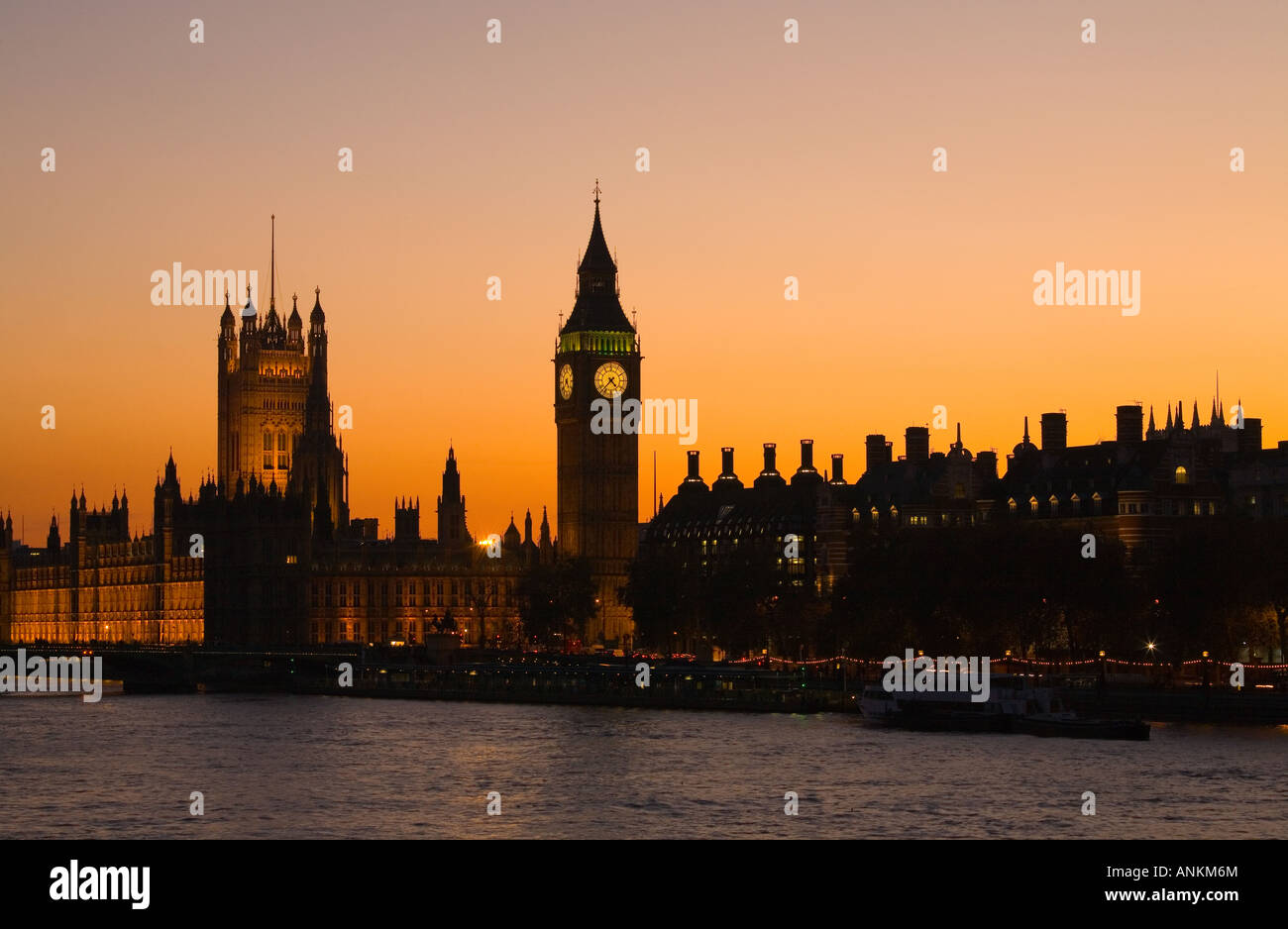 Big Ben at sunset in London Stock Photo