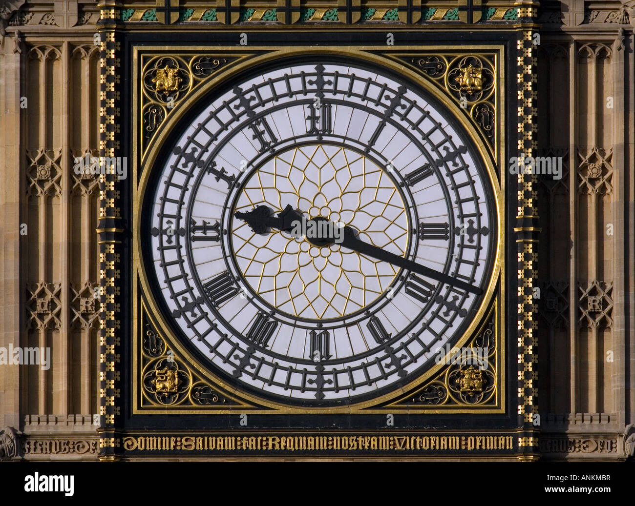 Big Ben clock face in London, England. Stock Photo