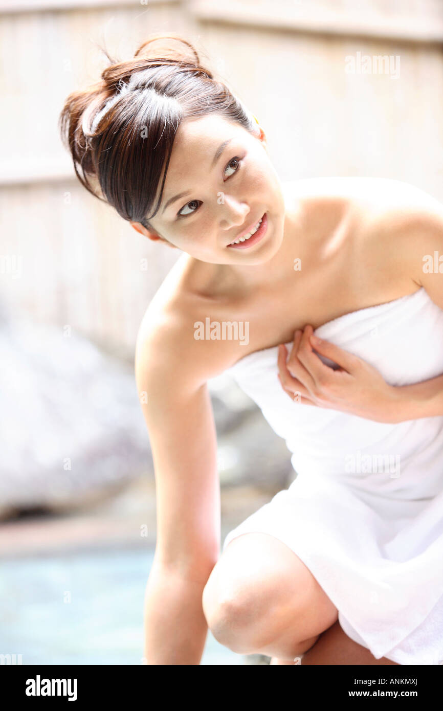 Japanese bath woman hi-res stock photography and images picture