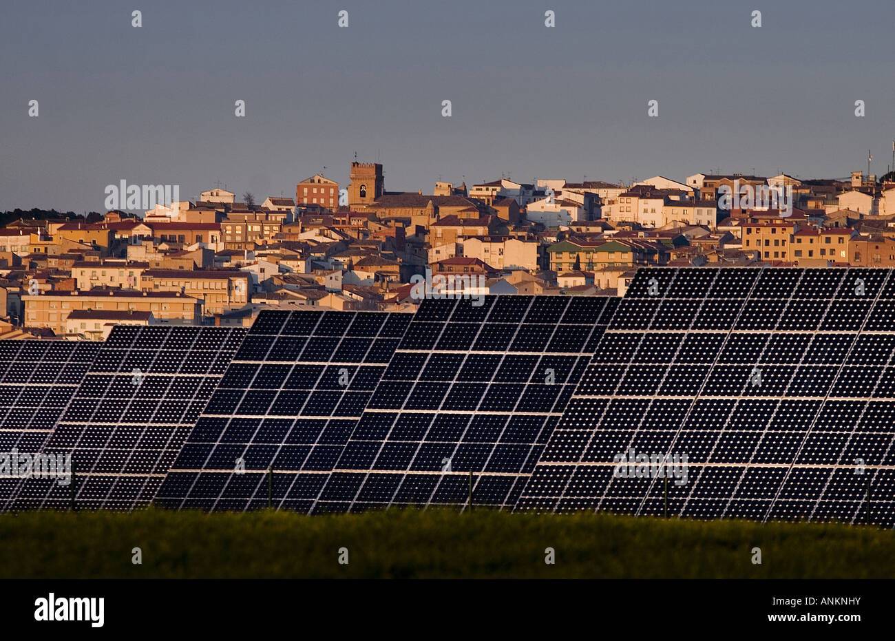 Solar panels Sesma Navarra Spain Stock Photo Alamy
