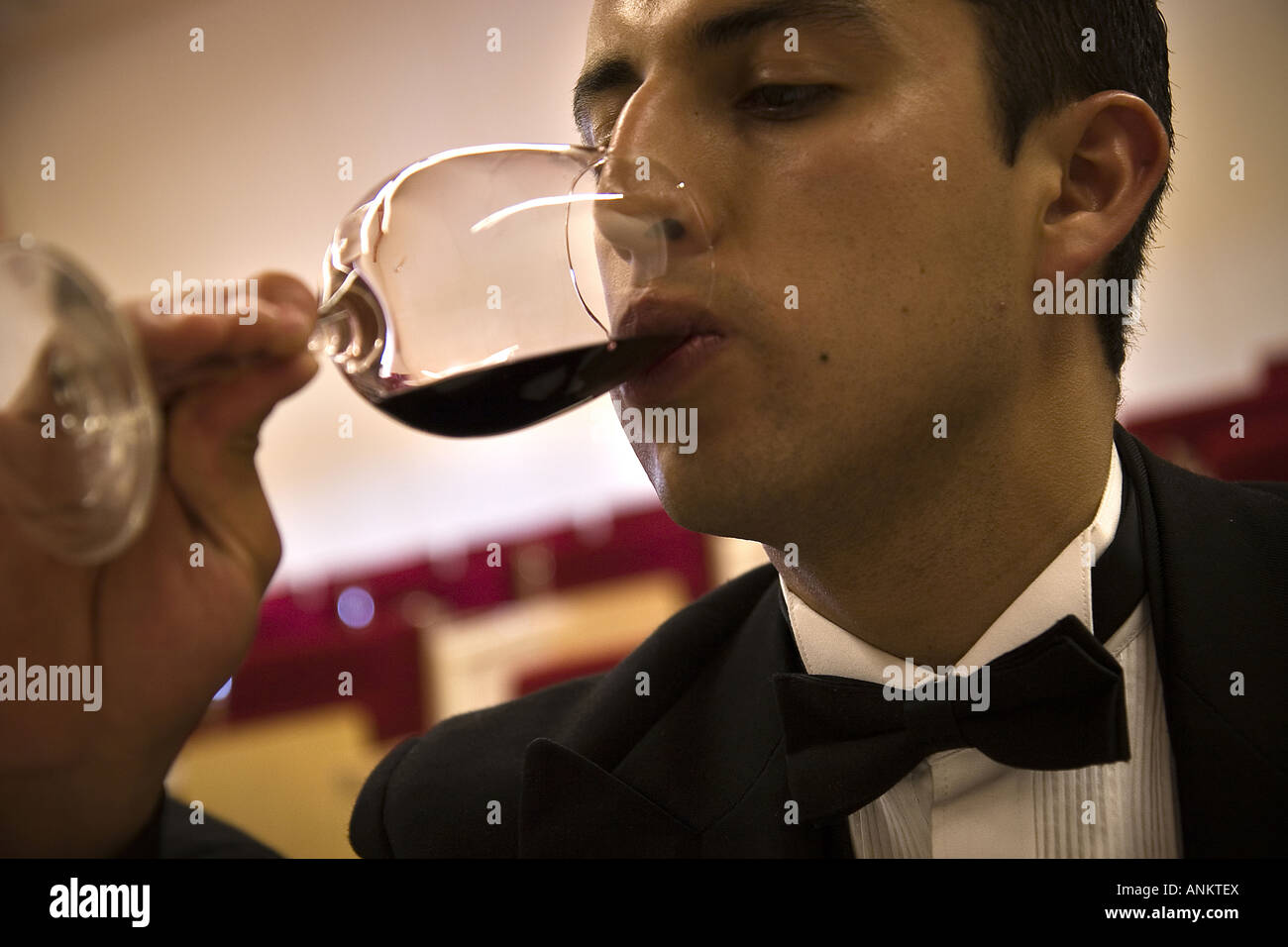 Sommelier tasting wine Spain Stock Photo
