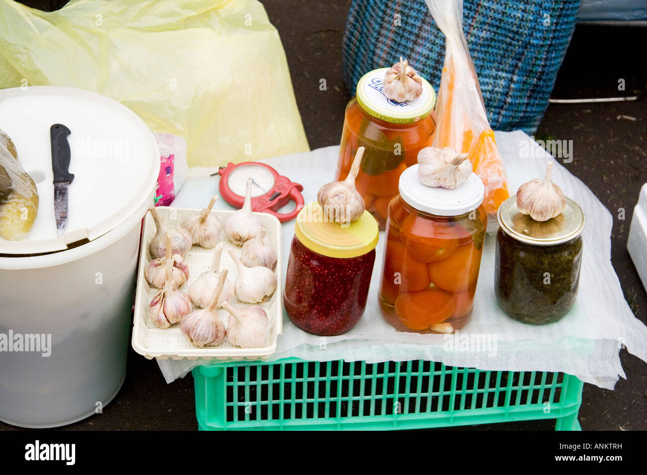 Composted fruit and vegetables in a Russian fruit market Stock Photo ...