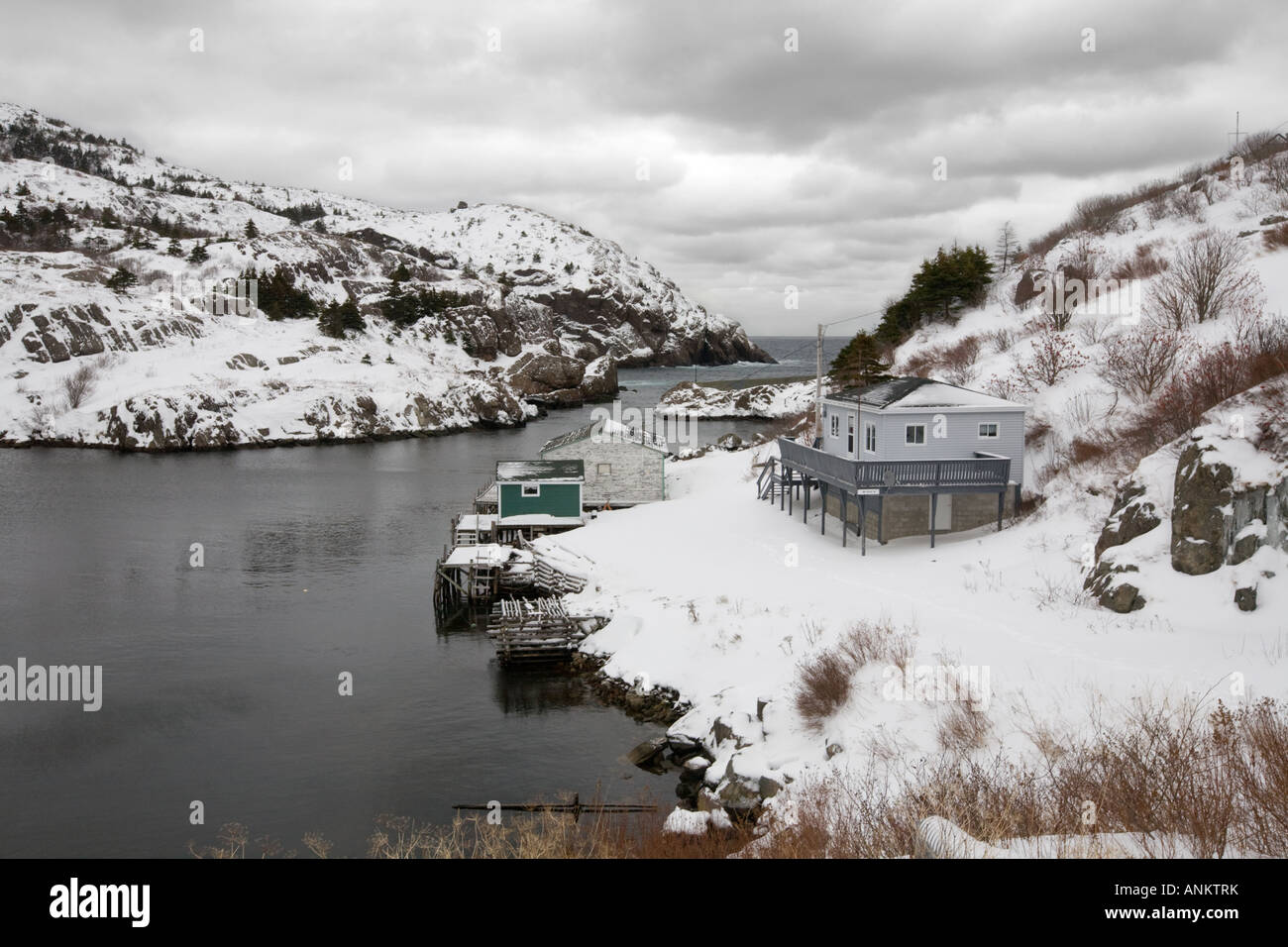 Quidi Vidi Gut in Winter Stock Photo - Alamy