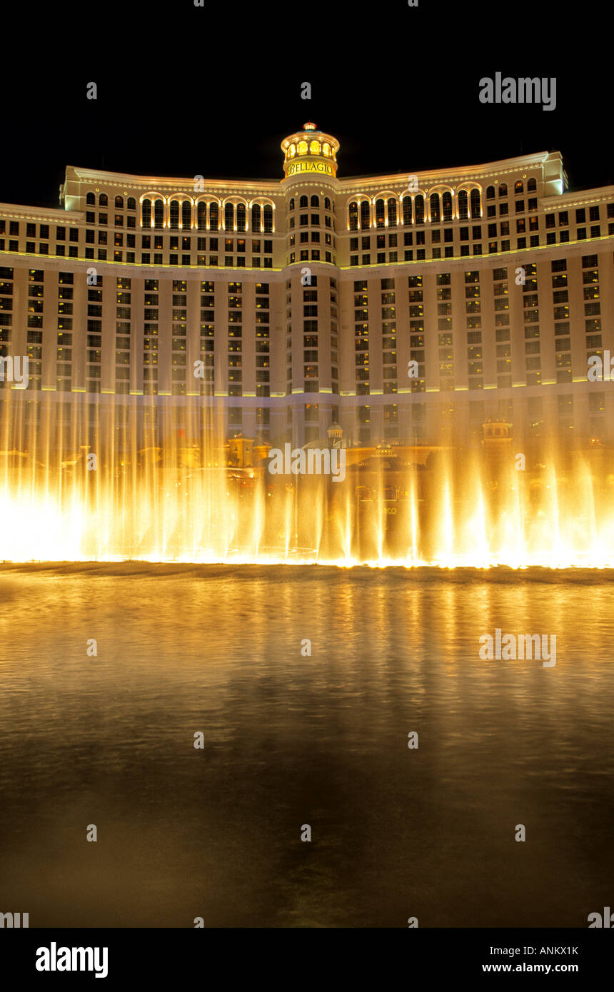Water and light show at the Bellagio Hotel Casino on Las Vegas Blvd Las