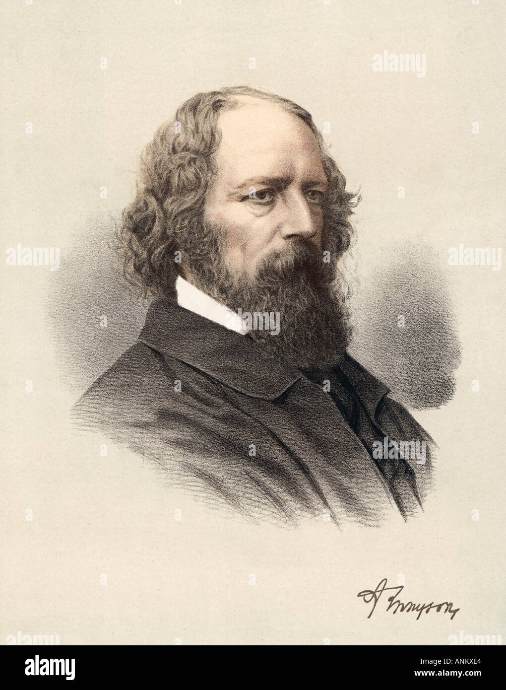 Tennyson Colour Portrait Stock Photo
