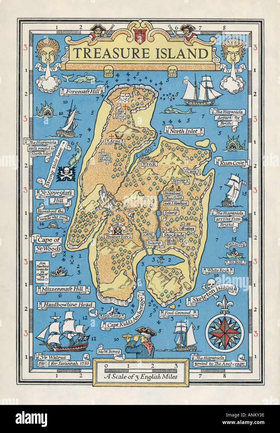 Treasure island map hi-res stock photography and images - Alamy