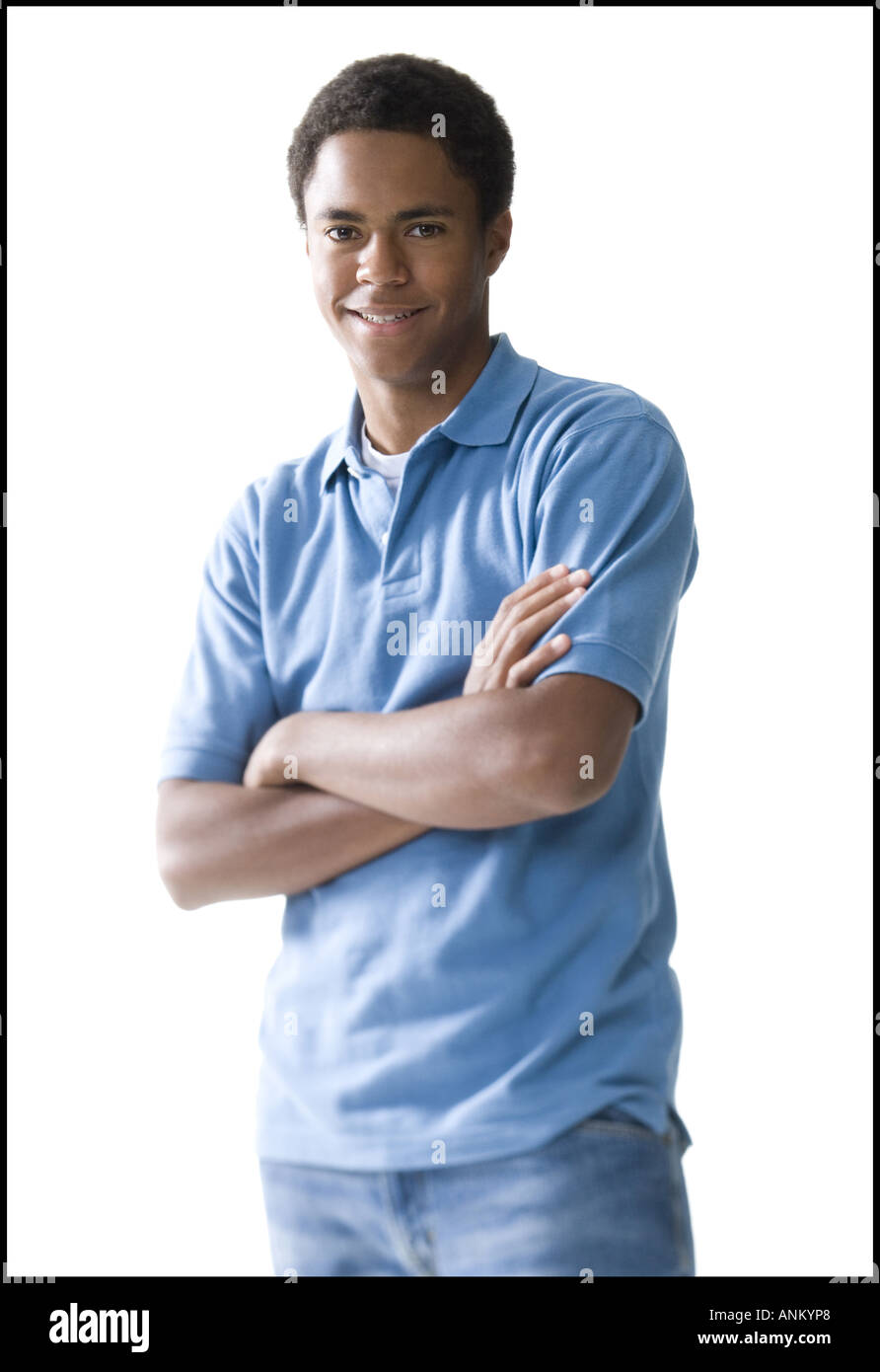 Teen boy polo shirt smile hi res stock photography and images Alamy
