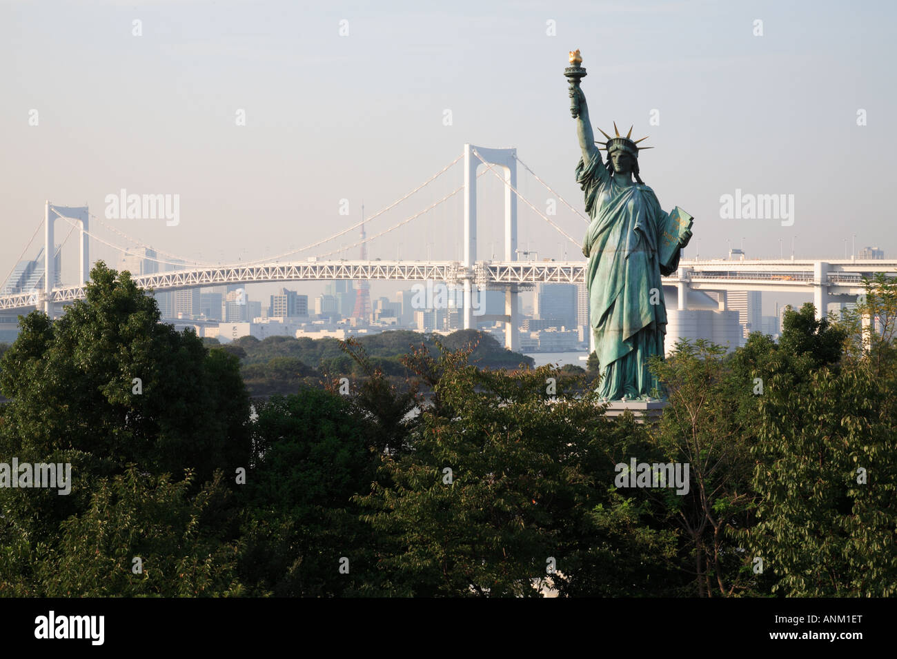 Statue of liberty replica, Tokyo, Japan Stock Photo Alamy