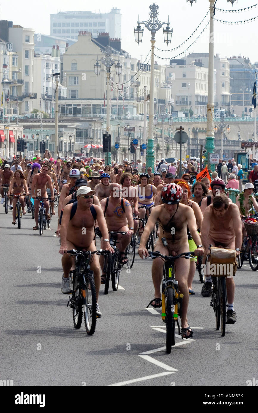 nudist brighton uk Nude Cyclists at the World Naked Bike Ride Brighton East Sussex UK Stock  Photo - Alamy
