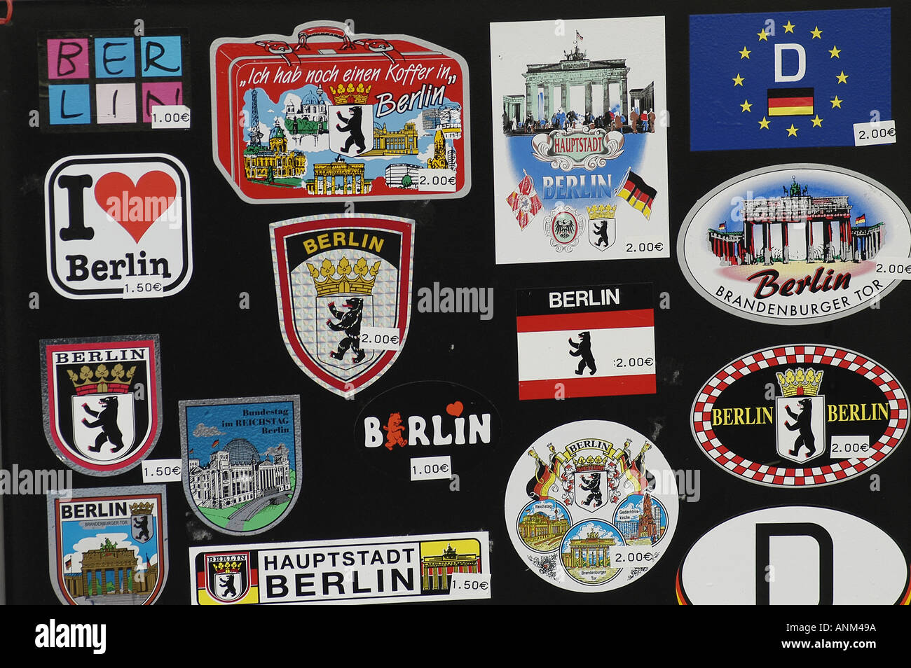 Berlin Souvenir Travel Stickers Badges Germany Stock Photo Alamy
