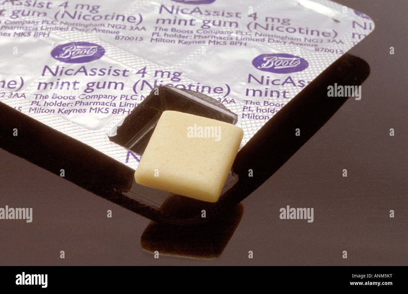Nicotine chewing gum Stock Photo Alamy