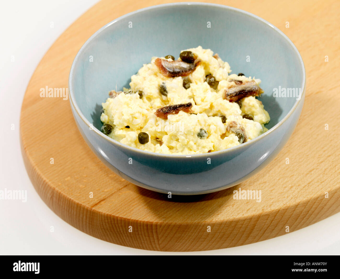 Scrambled Egg with Anchovies Stock Photo Alamy