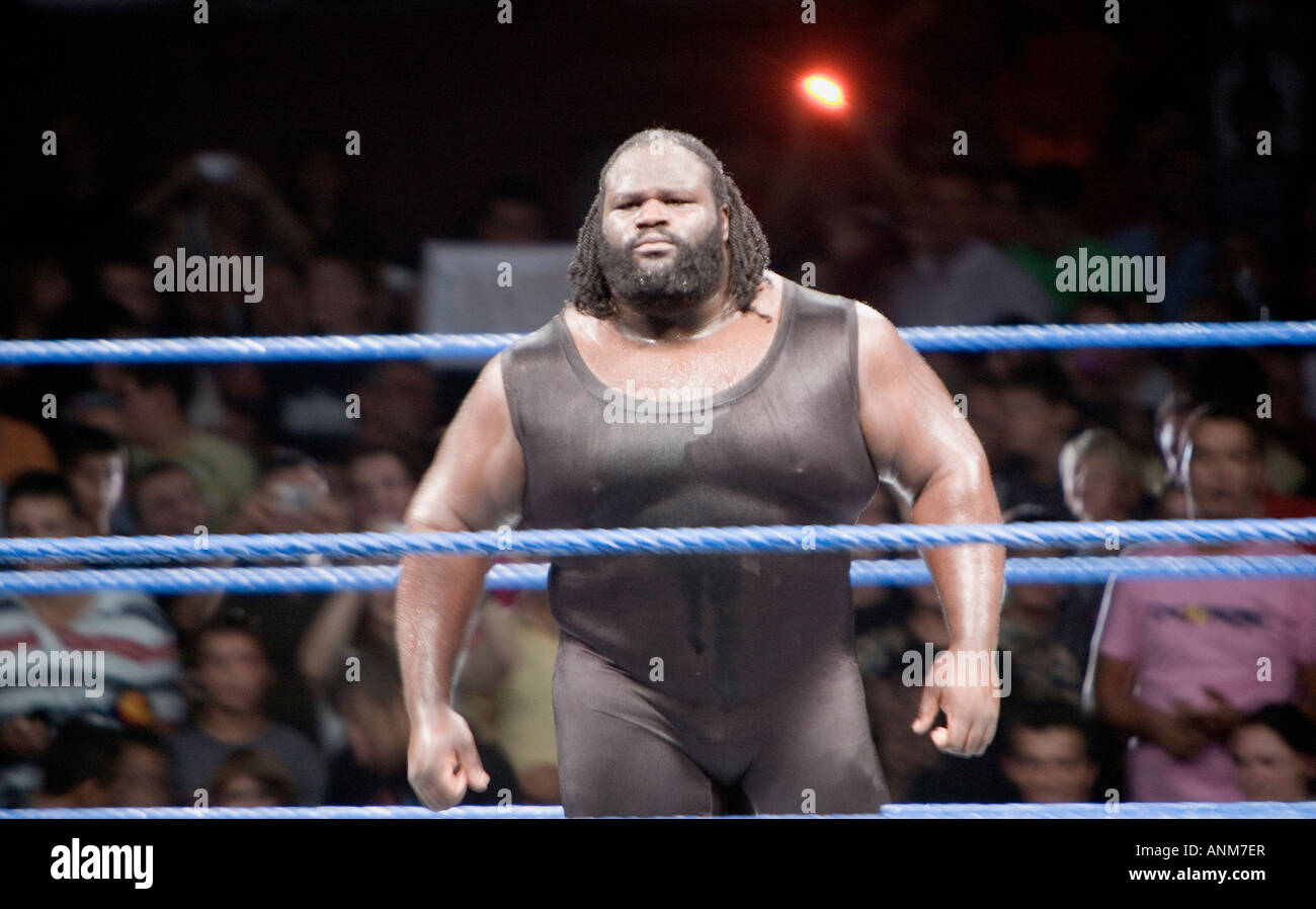 Mark Henry during a WWE Smackdown event in Madrid, Spain. Stock Photo